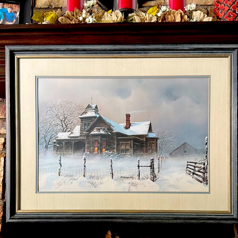 “Winter’s Crest” by Bill B Barrick, limited edition framed print